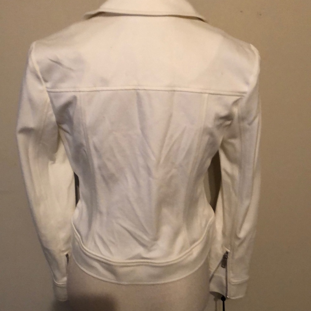 Dkny jacket, white, zipper front xs - Picture 6 of 10